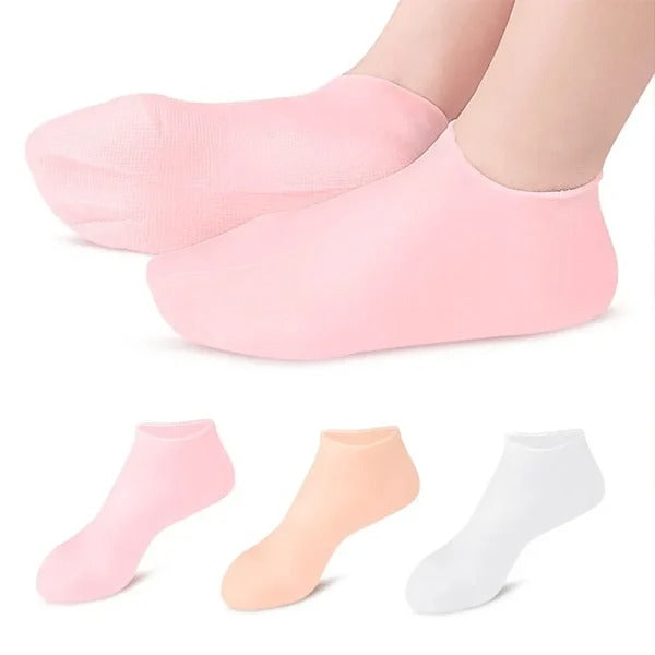 01 Pair - Silicone Foot Care Socks Anti Cracking Moisturizing Gel Socks Cracked Dead Skin Remove Protector - Silicone Socks