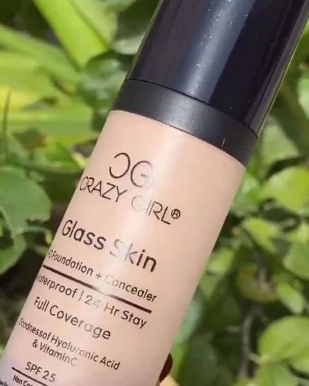 24 Hours Crazy Girl Glass Skin Foundation + Concealer (30Ml) - 01