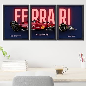 3 Pc Ferrari Wall Décor Photo Tiles